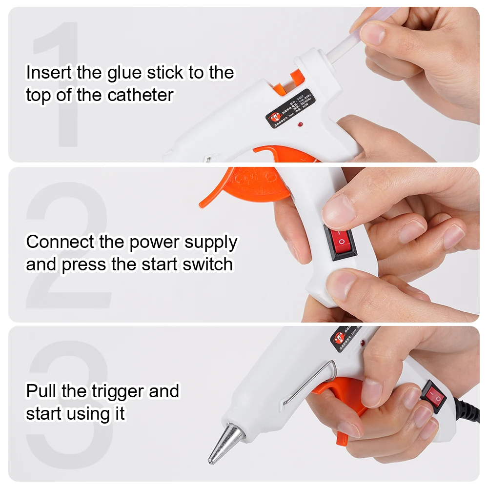 Hot Melt Glue Gun 90w For 7mm Glue Stick Industrial Mini Guns Thermo Electric Heat Temperature DIY Handicraft Tools