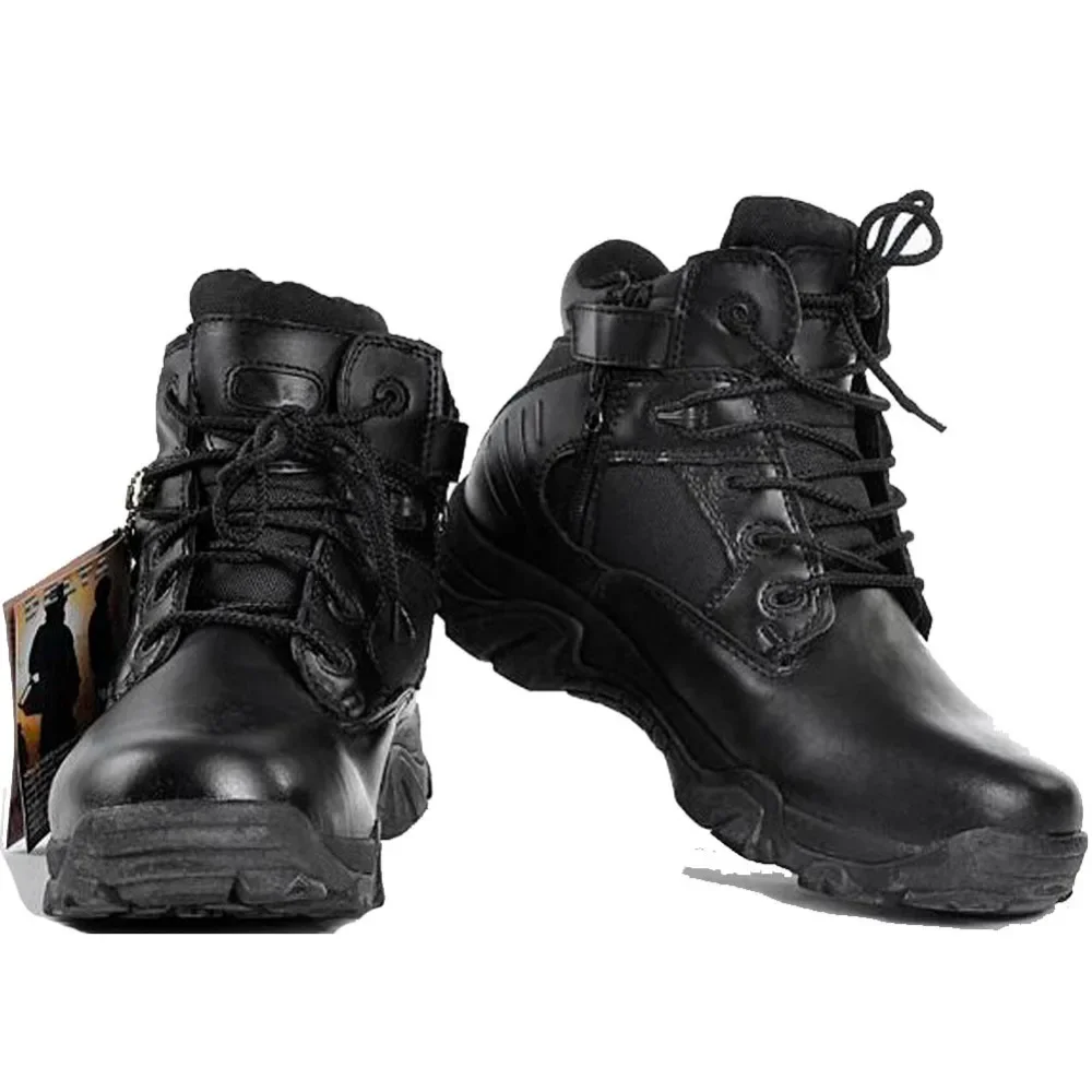 Zima muži vojenství potírat boty kůže poušť práce bezpečnosti boty taktická kotník boty pánské armáda botas tacticos zapatos