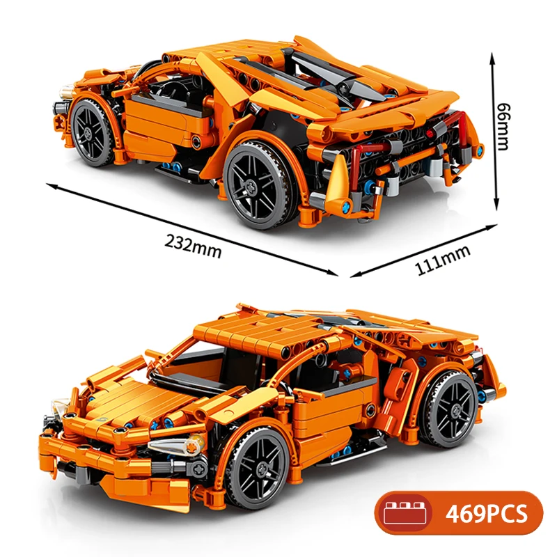 

MOC 469pcs Classic City Supper Sports Racing Car Building Block Model High-Tech Kid Toy Assembled DIY Bricks Gifts
