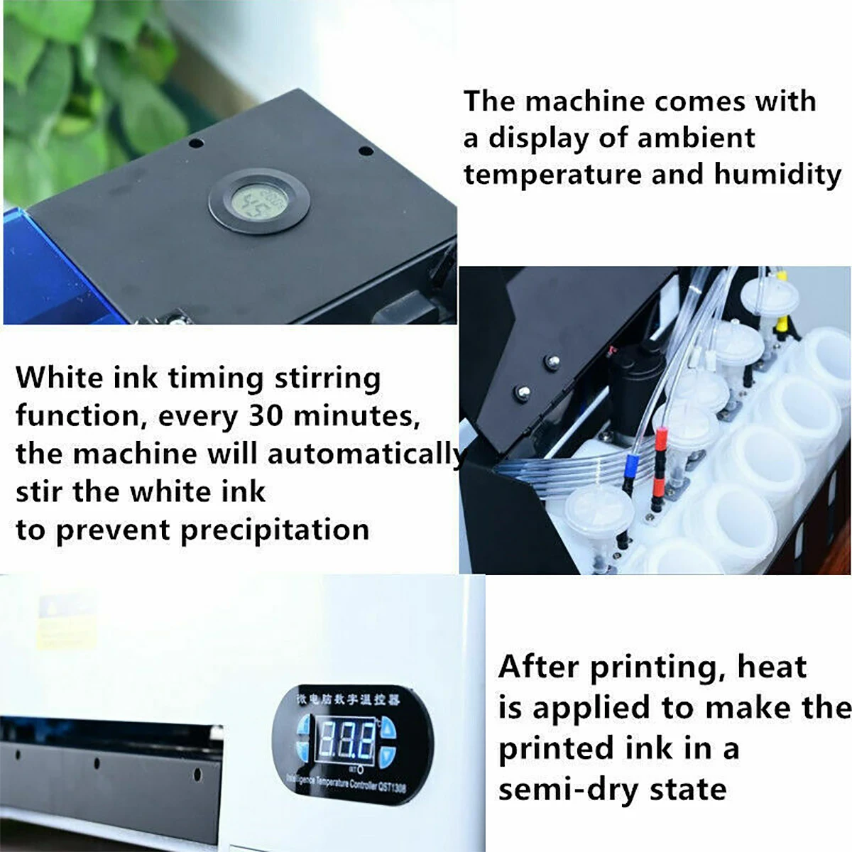 ACHI A3 DTF 전송 프린터, R1390 DTF 프린터, 티셔츠 인쇄기, 의류 후드 청바지, 미국 주식