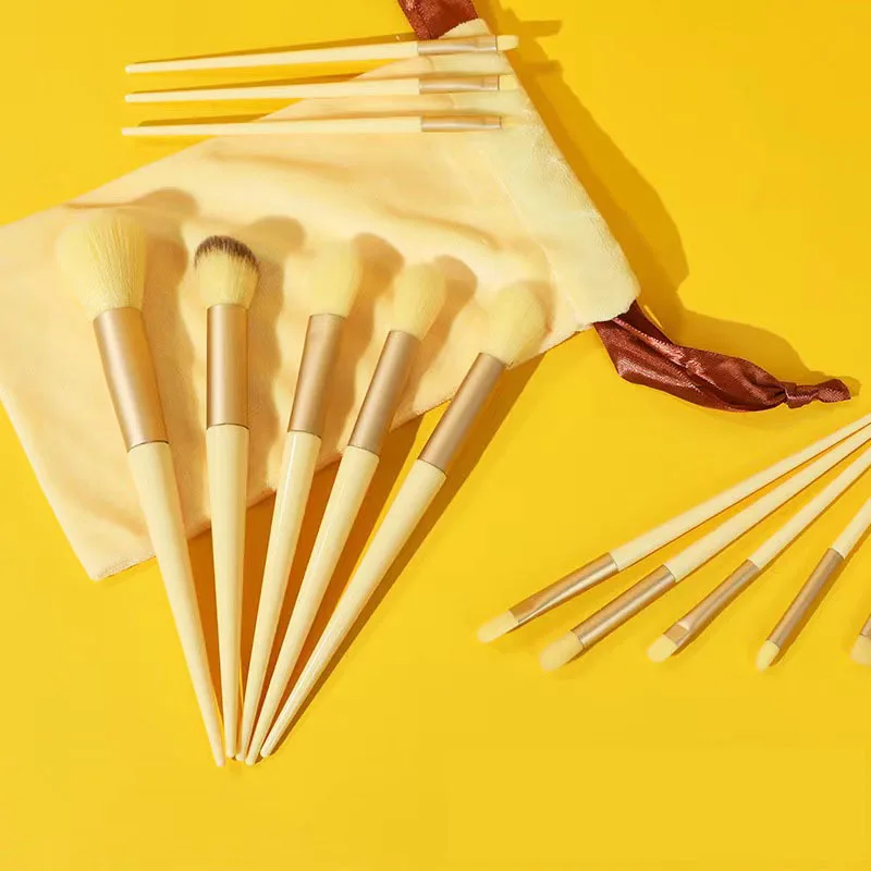 13 pezzi set di pennelli per trucco professionale morbido ombretto soffice eyeliner fard sopracciglio labbra fondotinta pennelli per contorno strumento di trucco