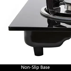 Kitchen 5 Burners Built-in Gas Hob Cooktop Tempered Glass Surface & Porcelain Enamel Grates for Natural Gas Lpg Gas