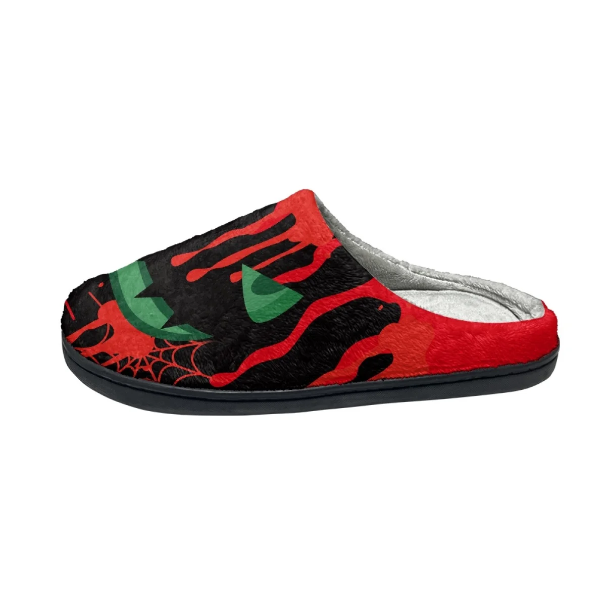 Winter Men's Home Shoes Dropshipping Horror Print Indoor Warm Cotton Slippers Non-Slip Slippers Couple Footwear Zapatos Mujer