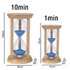 10 Minutes Creative Wooden Hourglass Sand Clock Timers Kitchen Tool Mini Sandglass Desktop Decoratio Home Timekeeper Kids Gifts 6