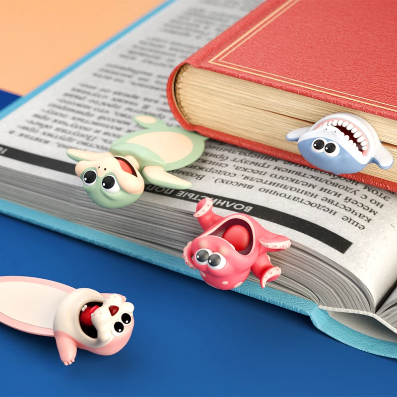 Comius Sharp Marque-page 3D drôle, 4 marque-page animaux de dessin animé  fou - Joli marque-page pour les étudiants qui lisent des cadeaux, idéal  pour les adolescents : : Fournitures de bureau