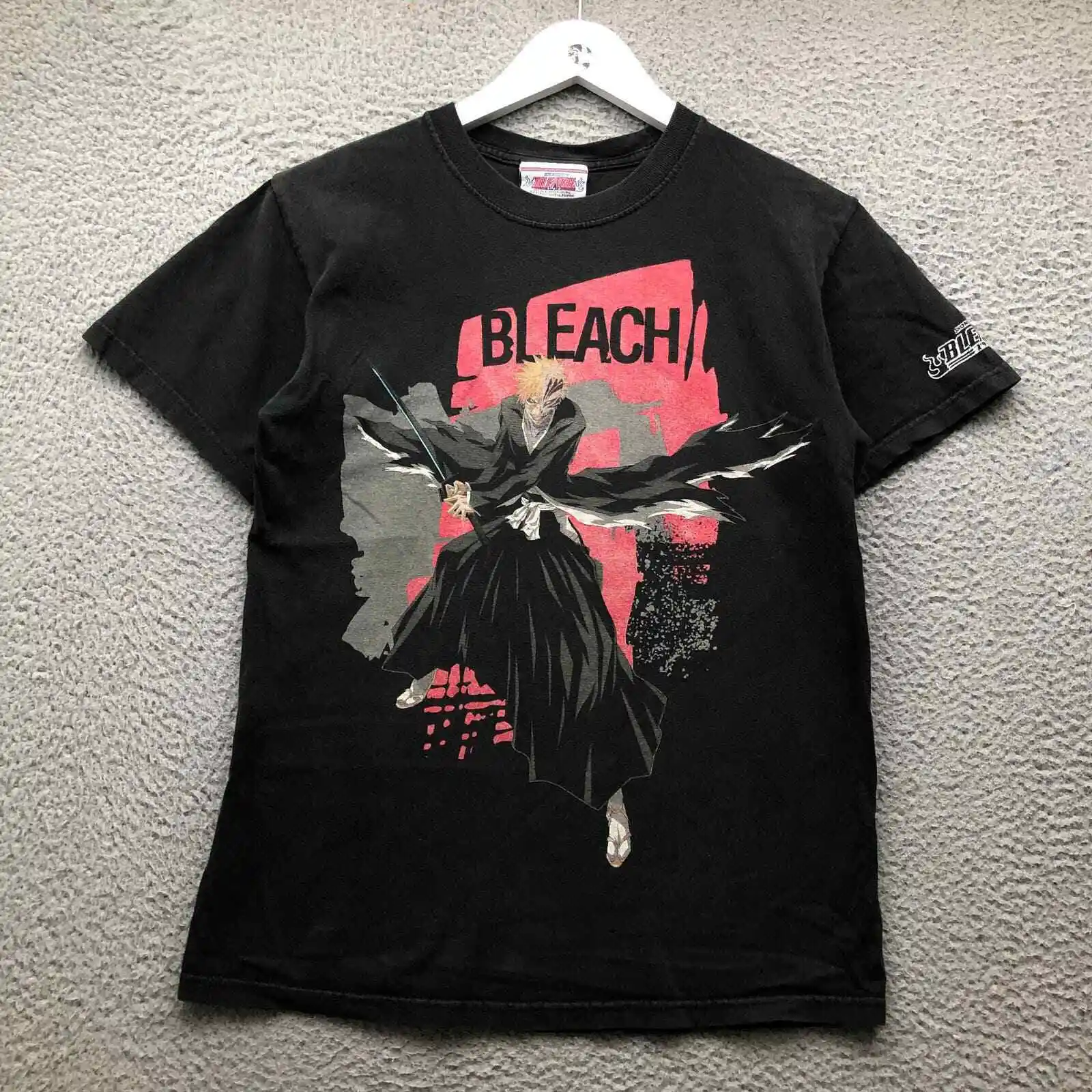 Maglietta Vintage Shonen Jump Bleach T-Shirt Da Uomo Piccola S Nera A Maniche Lunghe O Corte