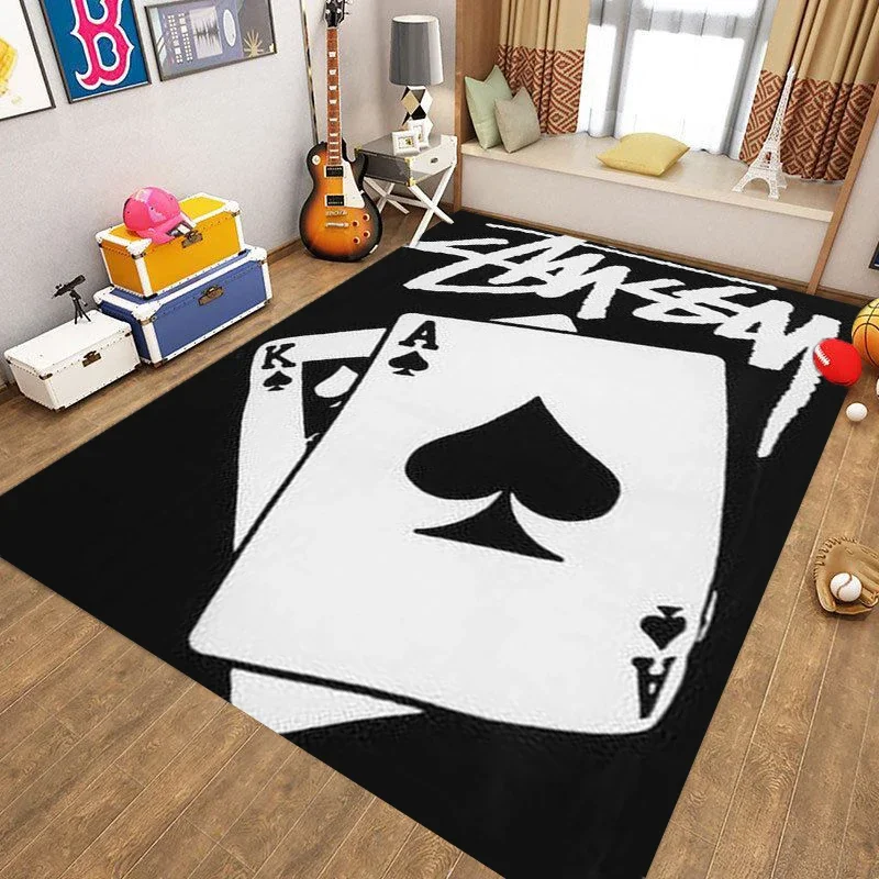 Fashion Logo S-Stussy-S Tappeto Stampato Soggiorno Letto Bellissimo Tappeto Antiscivolo Decorazione Per Bambini Regalo Di Compleanno