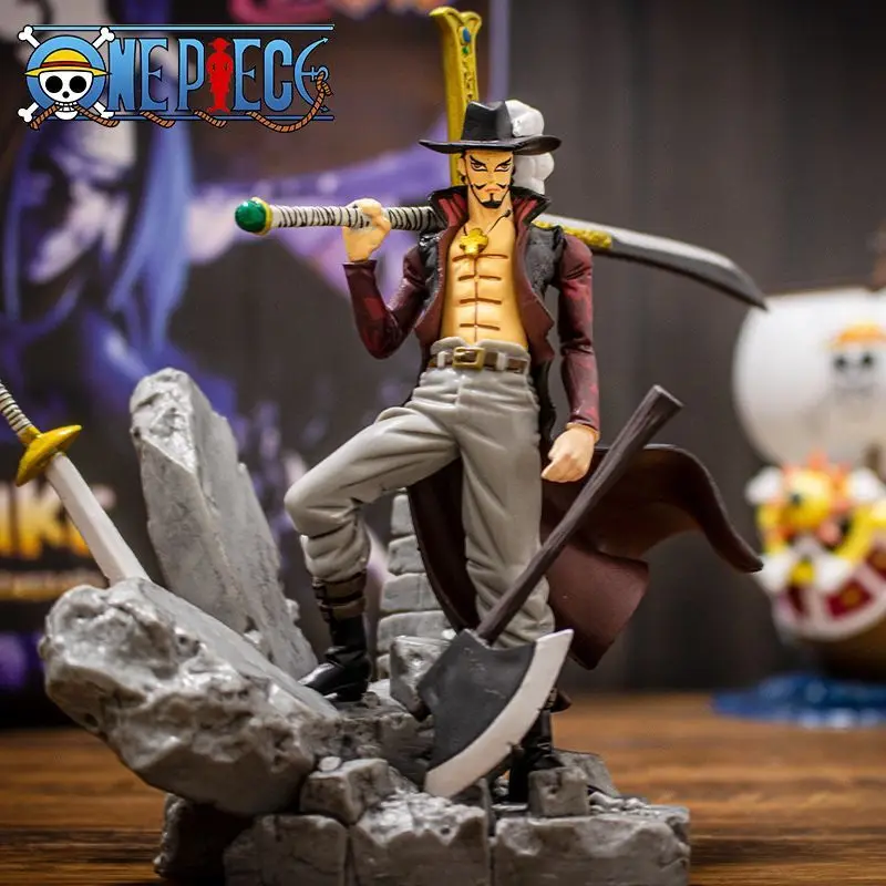 Anime uma peça figura brinquedo luffy dracule mihawk modelo boneca com  espada anime brinquedos para presentes - AliExpress