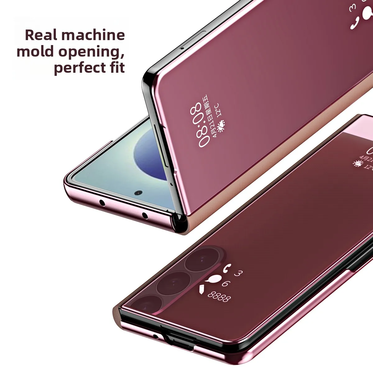 Luxury Leather Anti-Drop Phone Case with Hidden Kickstand and Anti-Fingerprint Coating