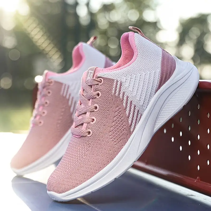 

Women's Breathable Mesh Sneakers, Low Top Lace Up Round Toe Comfy Casual Shoes, Women's Sport Walking Shoes