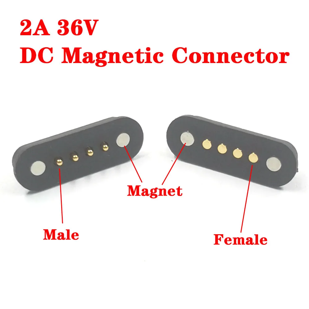 Ímã Primavera Carregado Pogo Pino Conector Pólo Passo 2.5 mm Através do Furo Pcb Montagem Macho Fêmea 2a 36v dc Carga de Energia 10 Par