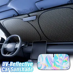 Reflective Car Sun Shade & Heat - Isolation Privacy Cover with Foldable Storage (Upgraded front 1pc)