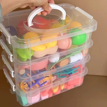 4-Layer Stackable Transparent Organizer Box – Multi-Tier Storage for Toys, Makeup, Jewelry & Desk Supplies 1