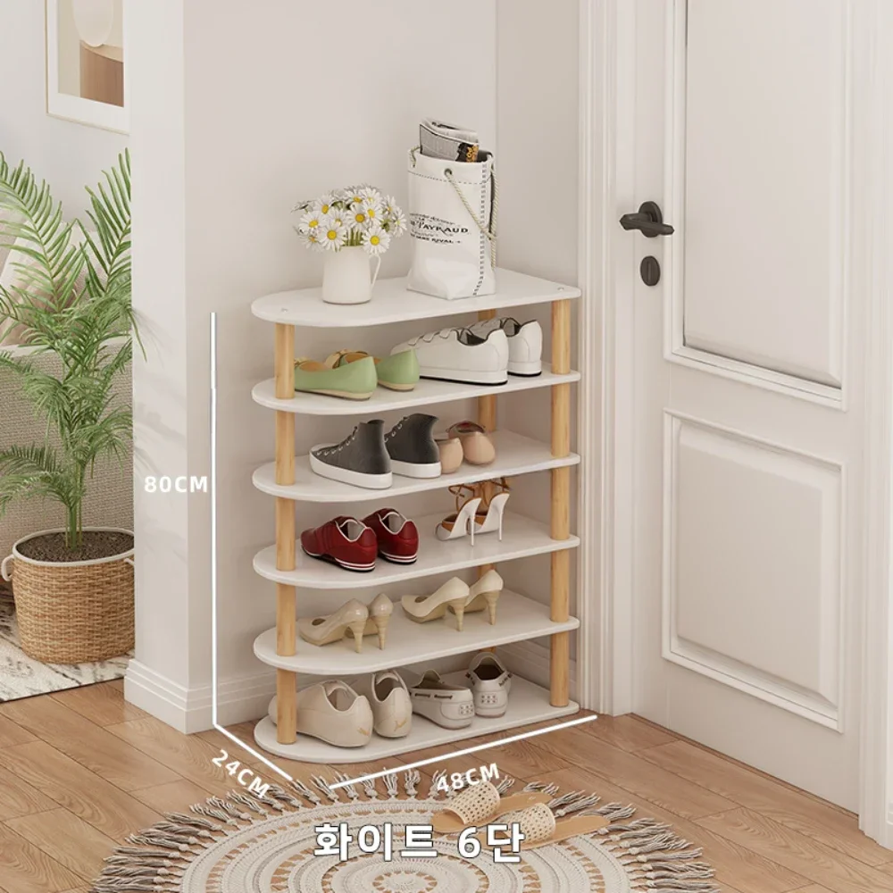 방진 공간 절약형 목재 신발거치대, 간편한 조립, 가정용 대나무, 간단한 신발거치대, 다층 정리 스탠드 거치대 