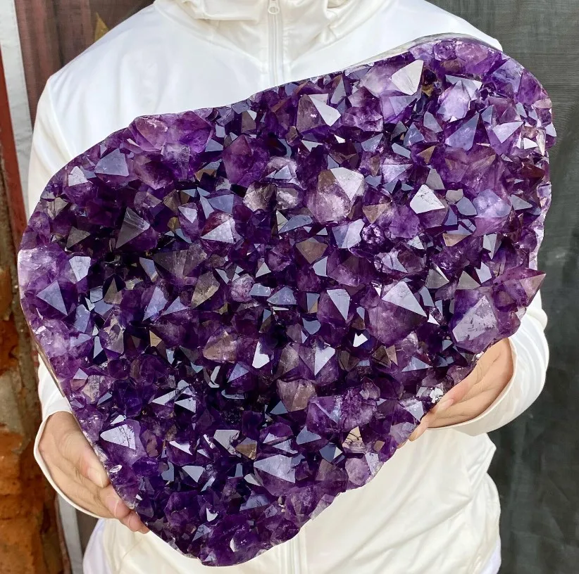 Natural  Amethyst Quartz Purple Crystal Cluster Healing Stones Specimen Home Decoration Crafts Decoration 2