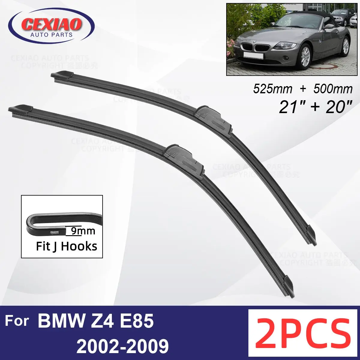 CarWiperForBMWZ4E8520022009FrontWiperBladesSoftRubber