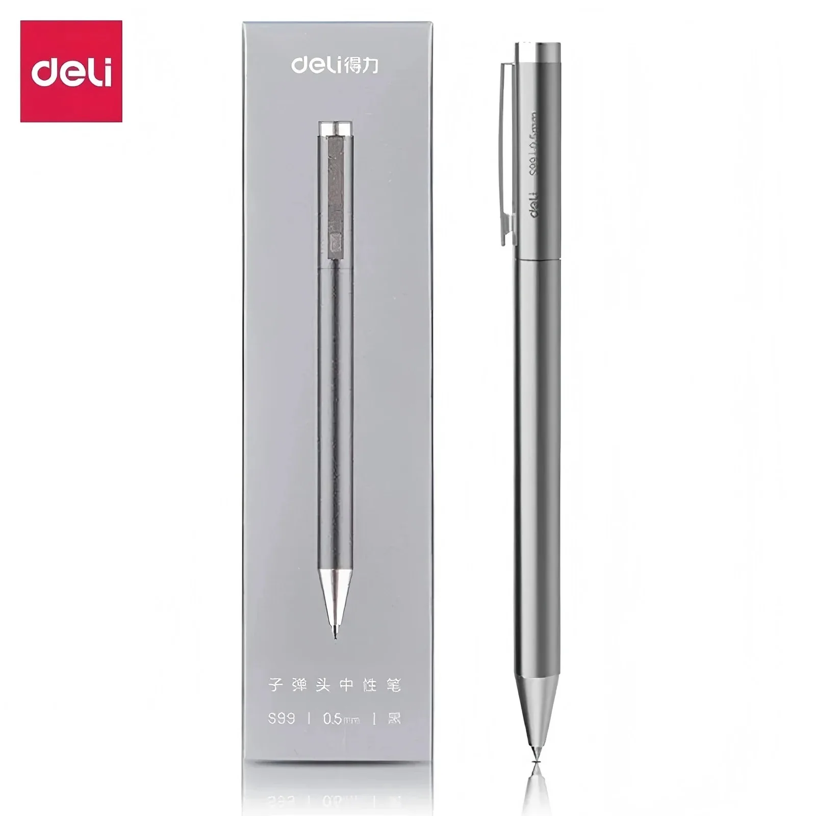 Metallic Gel Ink Pens - Deli 05mm Silver  Gold Writing Set