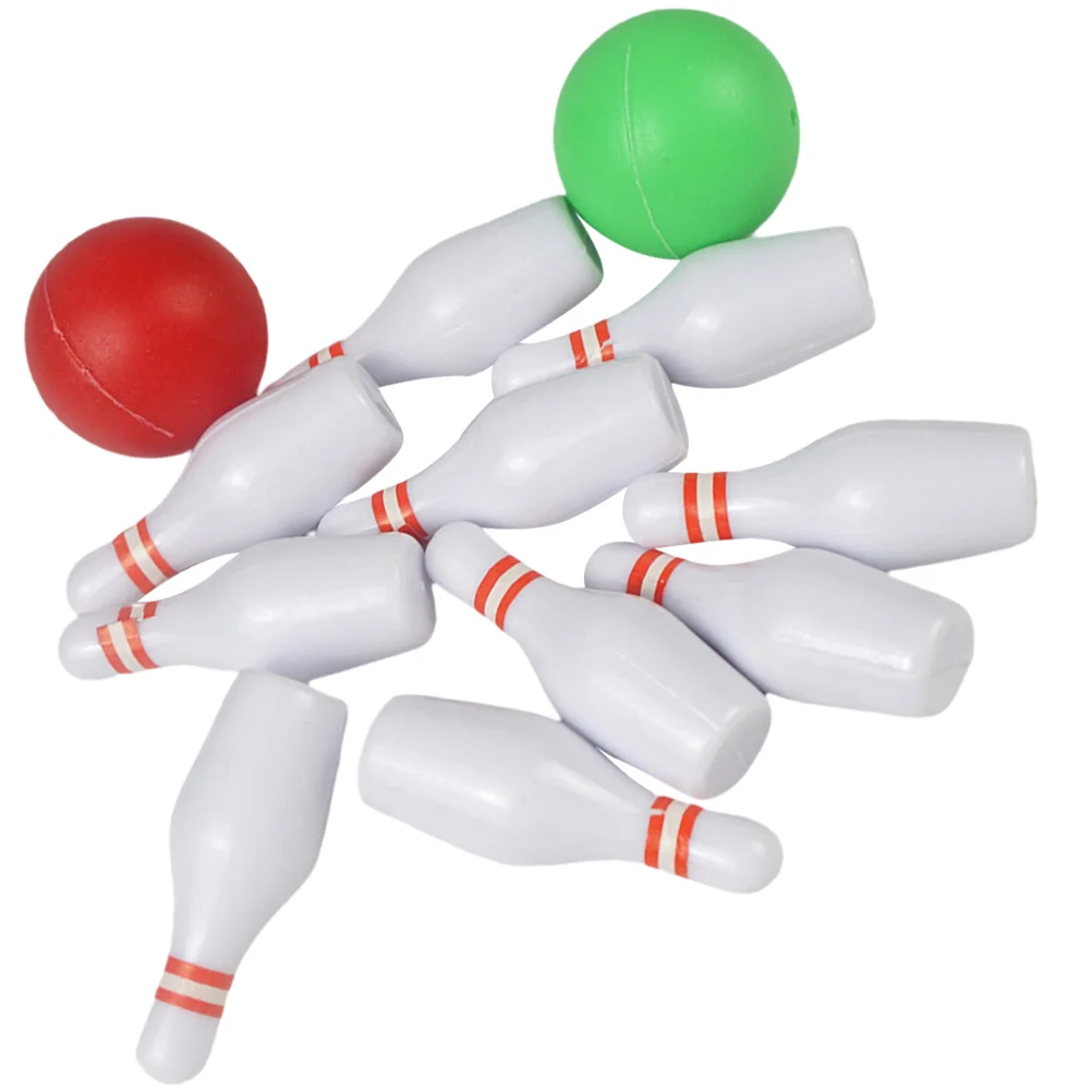 

1 set of Bowling Game Simulation Bowling Ball Decoration Mini House Bowling Model