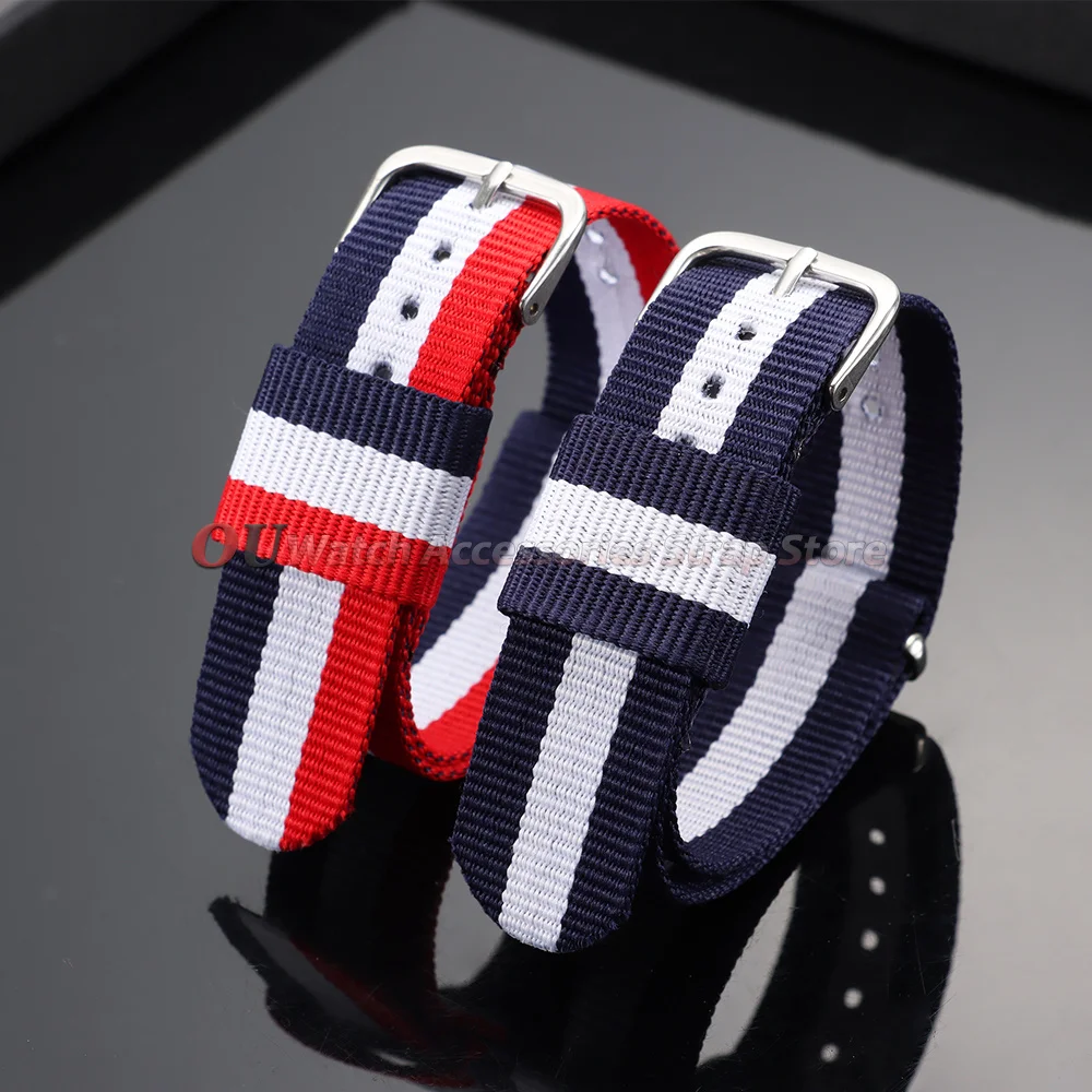 Nylon Soft Sport Military Casual Watch Strap - One Piece Loop Wristband Accessories