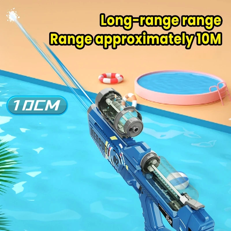 Children Electric Water Gun Summer Kids Outdoor Toy Water Gun Fully Automatic High Capacity Lighting Water Playing Toy for Kids 2