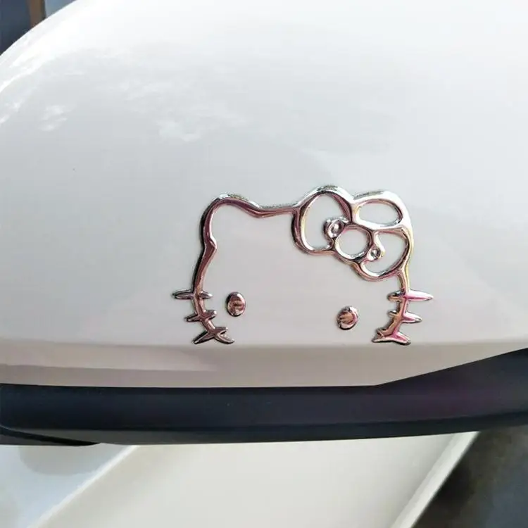 Tanie Hello Kitty Logo na samochód modyfikacja 3d Stereo samochód naklejka