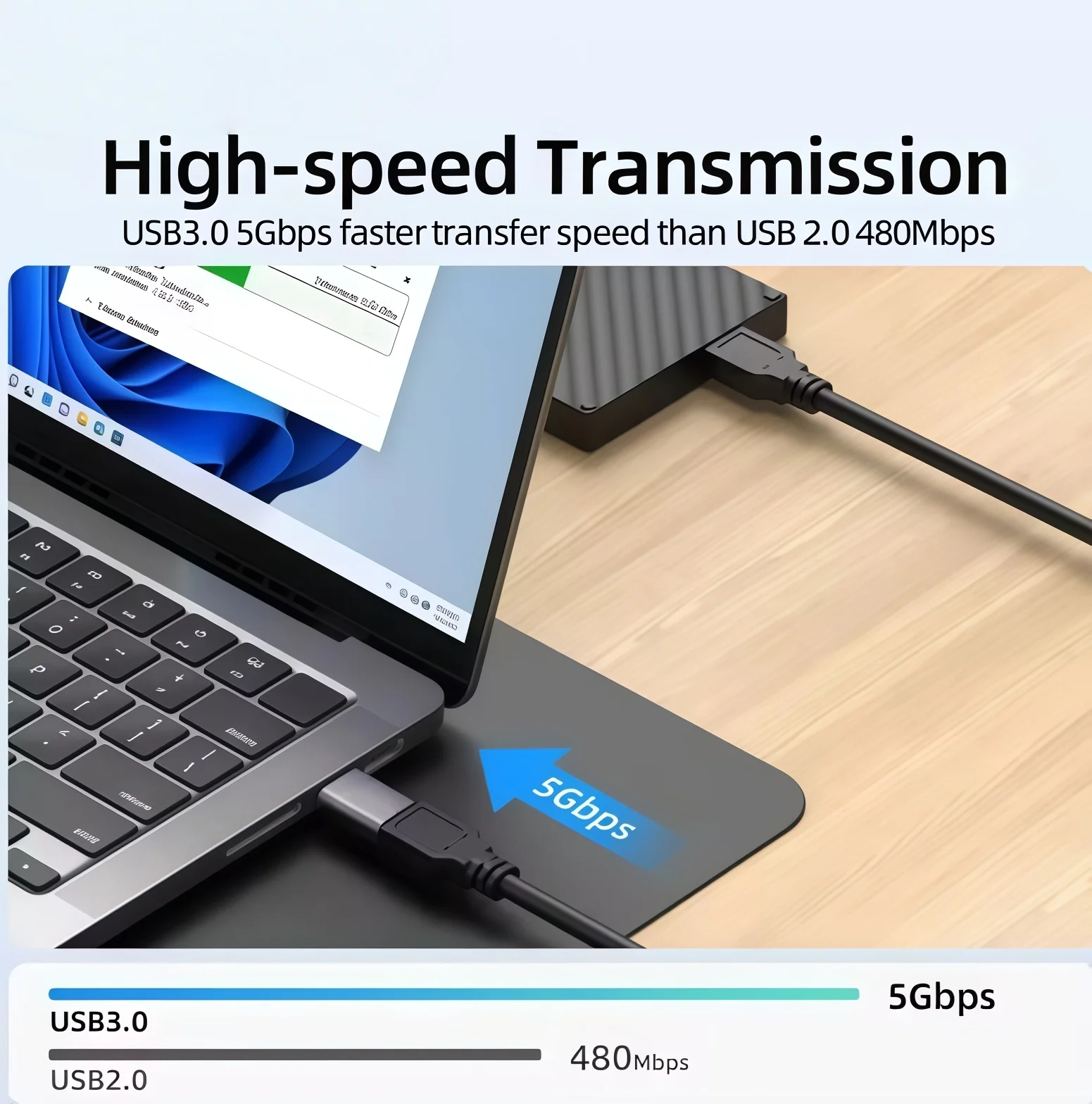 USB 타입 C OTG 어댑터 USB C(수) - USB 3.0(암) 케이블 변환기