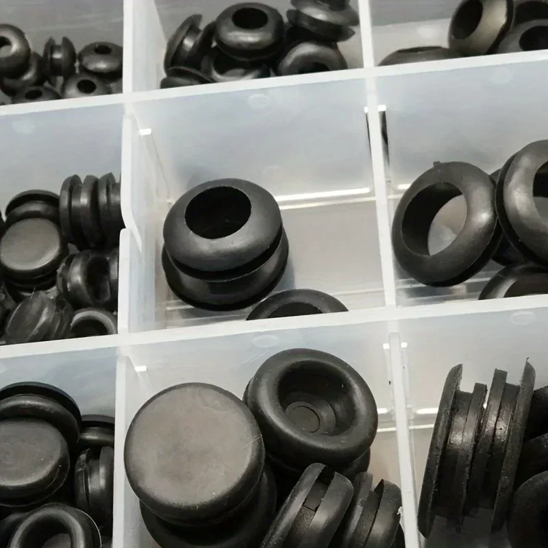 Waterproof Protect Wire Tool 125PCS/BOX 18 Sizes Set Sealing Rubber Cables Grommet Kit Electrical Plugs Conductor Gasket Ring