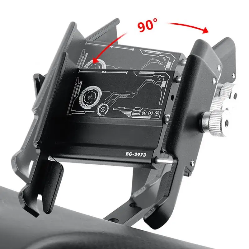 Cycle Phone Holder Mount Stable Aluminum Alloy Cycle Phone Mount Multi-Functional Adjustable Clamp Phone Mount Clamp For