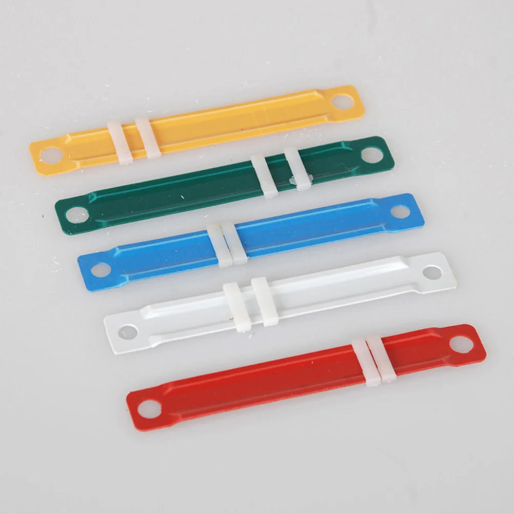 100 Pcs Plastic Binding Clips Loose Leaf File Folders Paper Fasteners Office Notebook Storage Supplies Combs Spines Office