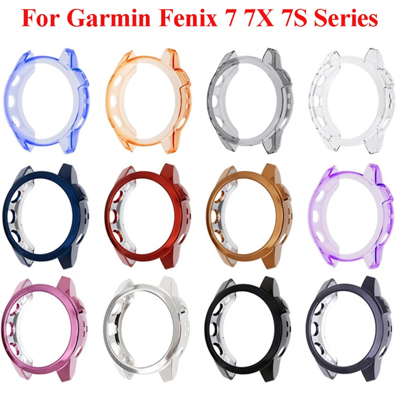 

JKER Protector Case For Garmin Fenix 7 cover Smart Watch TPU Soft Silicone Bumper For Fenix 7X 7S Protective Frame Shell Sleeve