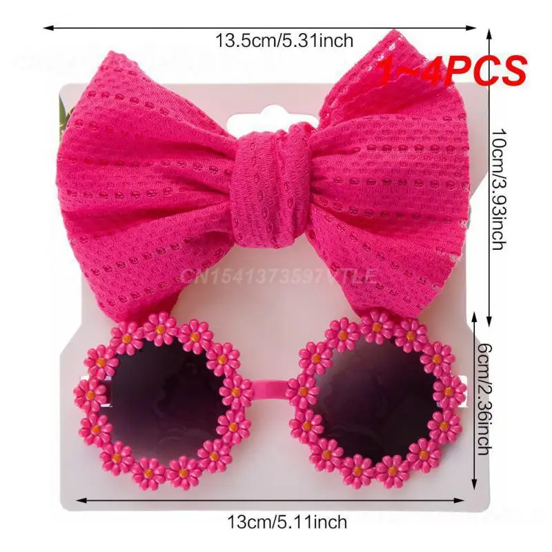 

1~4PCS Headband Glasses Combination Set Comfortable And Wear-resistant Baby Girl Hair Accessories Childrens Sunglasses