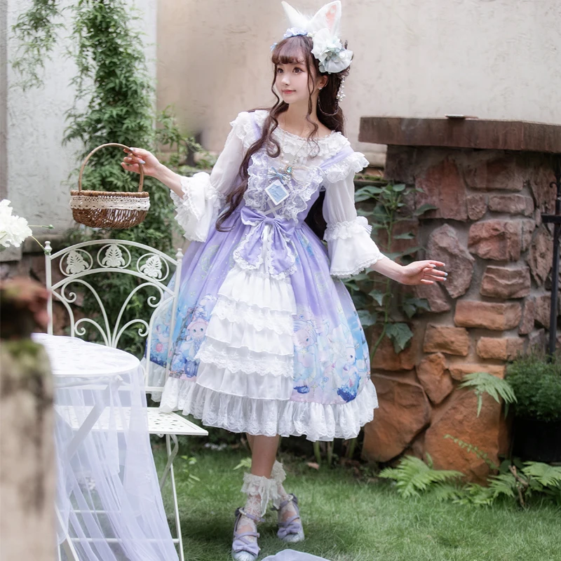 Lolita Jsk Dress Women Cosplay Straps Sleeveless