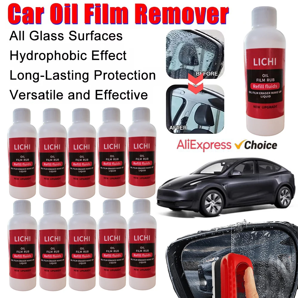 3-10PCS 100ml Auto Glass Oil Refill Car Windshield Cleaner Liquid Car Glass Maintenance Agent Windshield Oil Film Removal