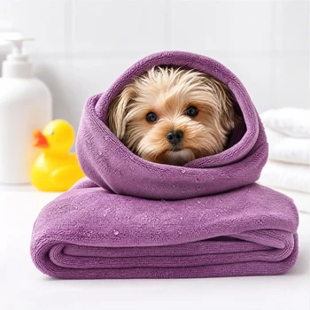 Super-Absorbent Microfiber Pet Bath Towel
