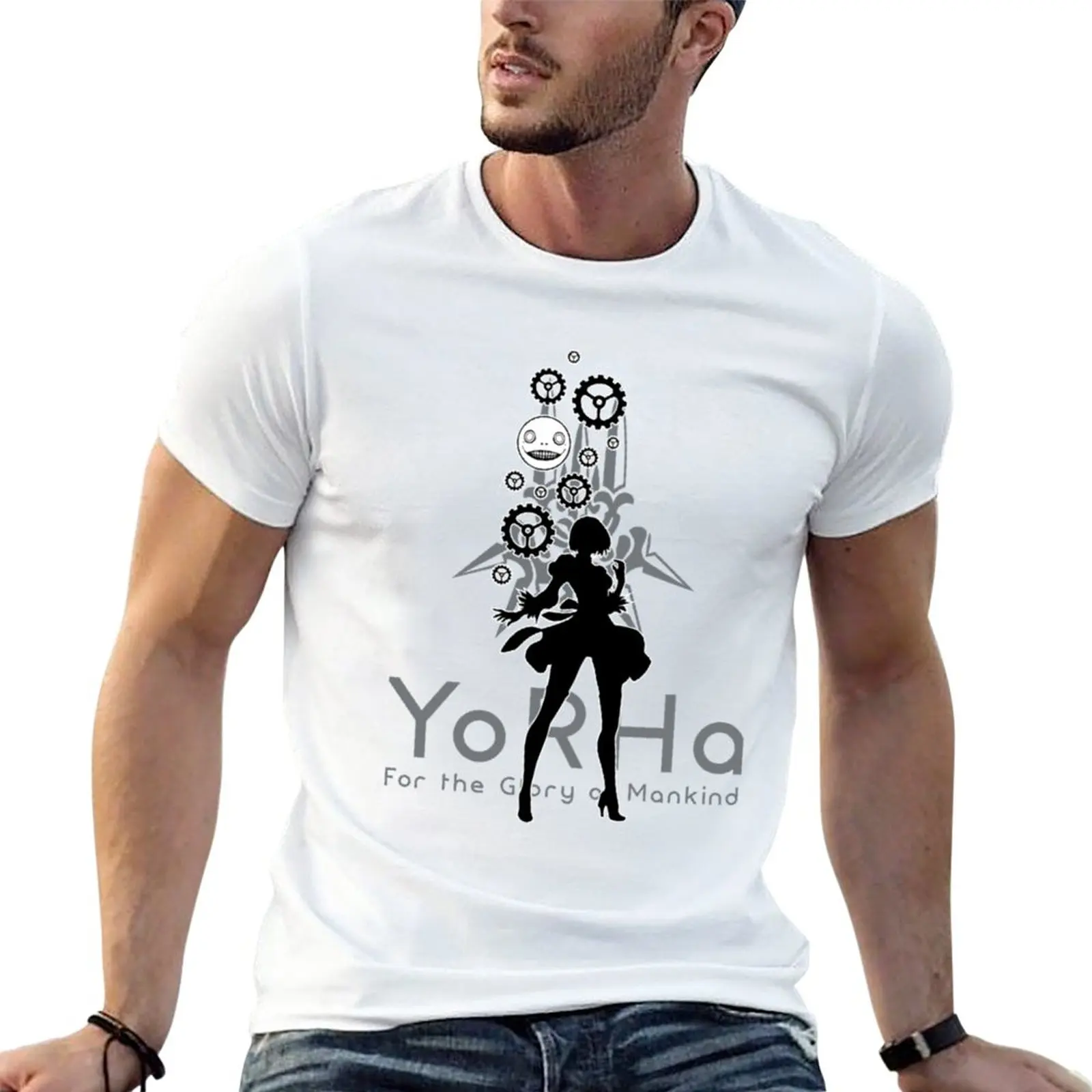 

NieR Automata - 2B YoRHa T-Shirt summer clothes tops fitted t shirts for men