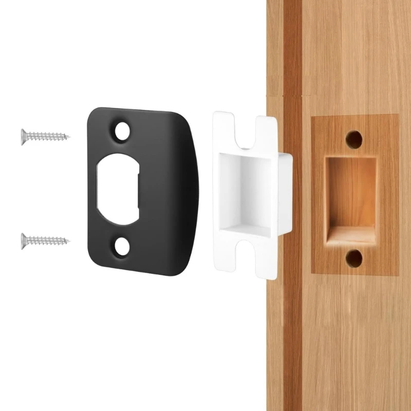 Polished Door Strikes Plate set with Smooth Border & Hassle frees Installation Scratch Resistant Door Hardware for Home Use