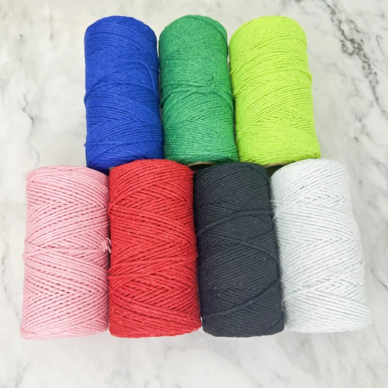 ?   컬러 코튼 코드 꼬임 삼베 끈 공예 크로셰 끈 DIY 홈 웨딩 파티 장식 포장 수제 용품