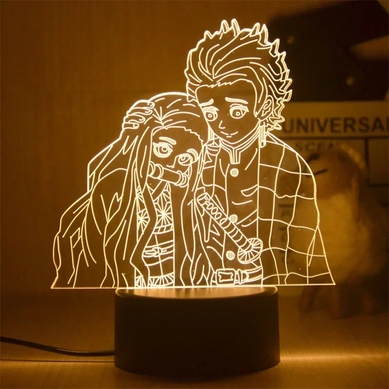 Anime 3d Lâmpada Demoníaca Caçadora De Demônios Luz Nocturna Manga Gadget  Acrílica kimetsu no yaiba Para Crianças Decoração De Quarto De Criança