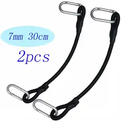 Heavy Duty Bungee Shock Cord Straps with Snap Hooks for Outdoor Gear Organization (2pcs 7mm  30cm)