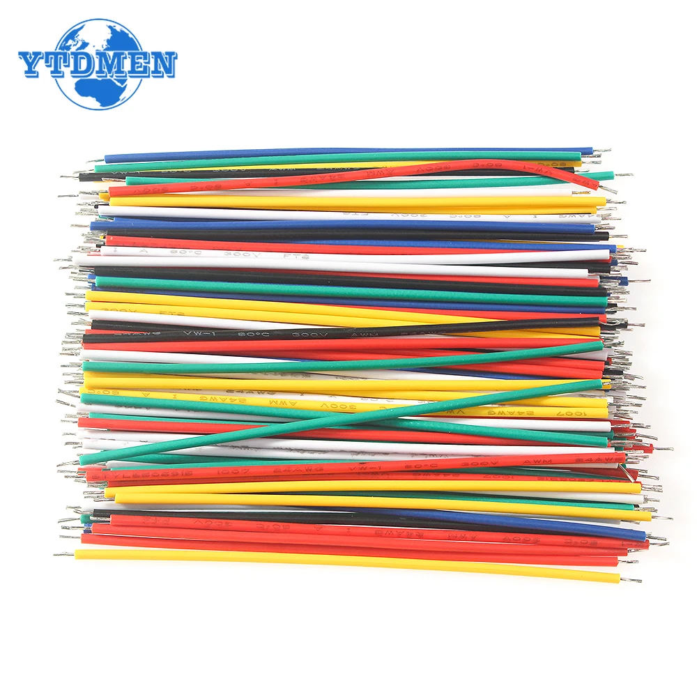 120pcs Jumper Wire 24AWG 26AWG 6 Color Tin-Plated Breadboard PCB Solder Cable DIY Kit High-Quality Electronic Wires