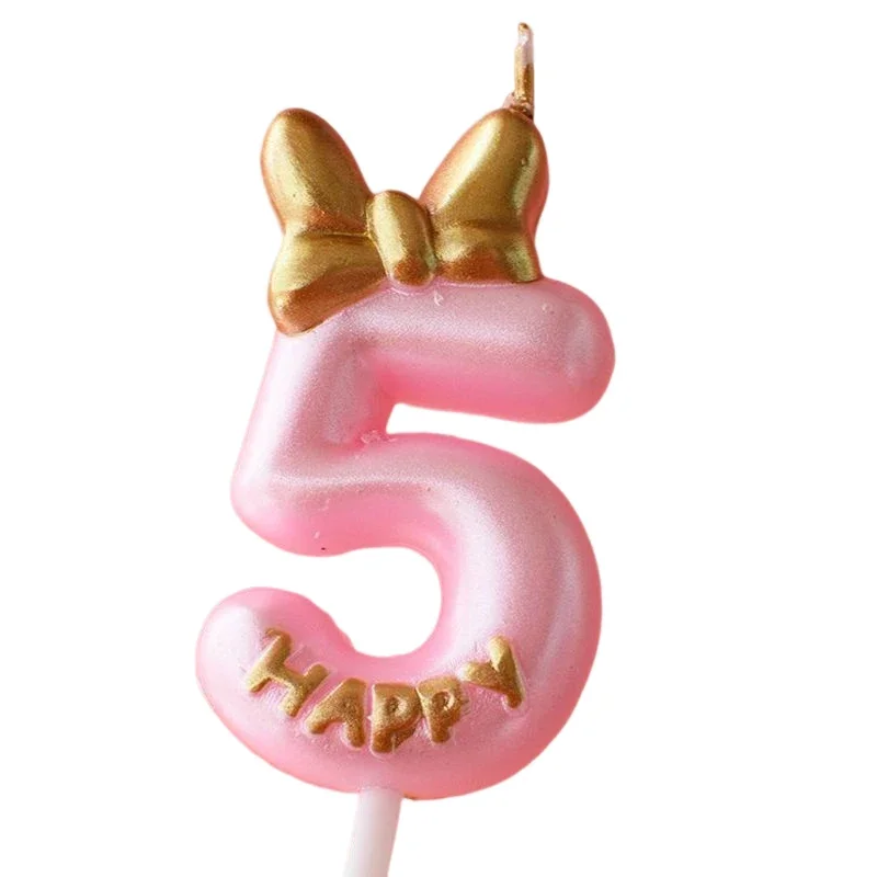 5,8 cm Bougies d'Anniversaire Rose, Mignon Bougie Numéro d'Anniversaire  avec Noud Papillon Bougies Chiffres Anniversaire pour Filles Anniversaire  Fêtes (2) : : Cuisine et Maison