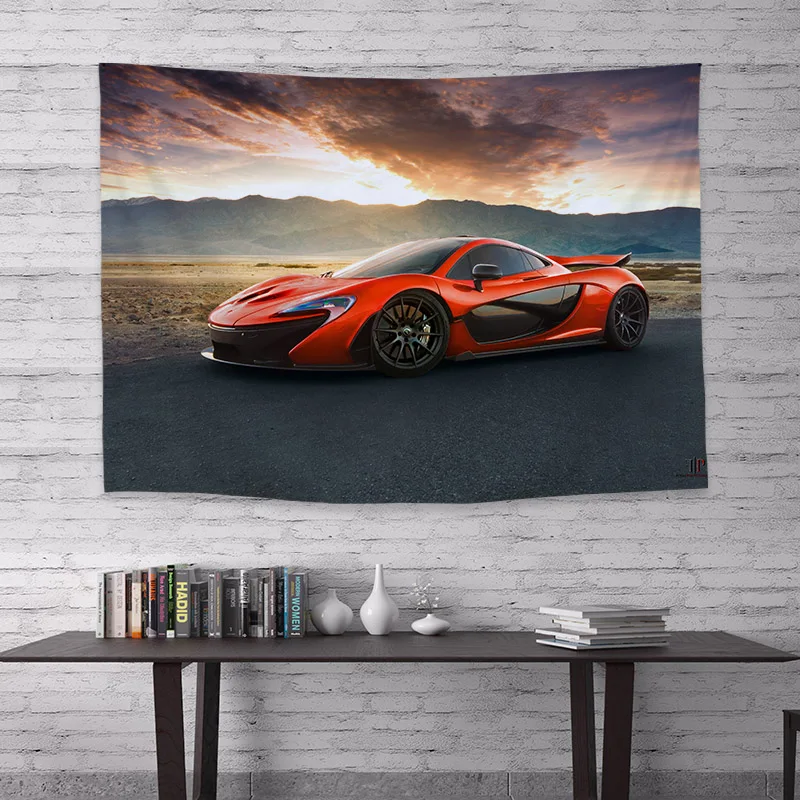 New Luxury Sports Car Series Ins Background Wall Cloth Room Bedside Decoration Hanging Cloth Ferrari Lamborghini DecorationCloth