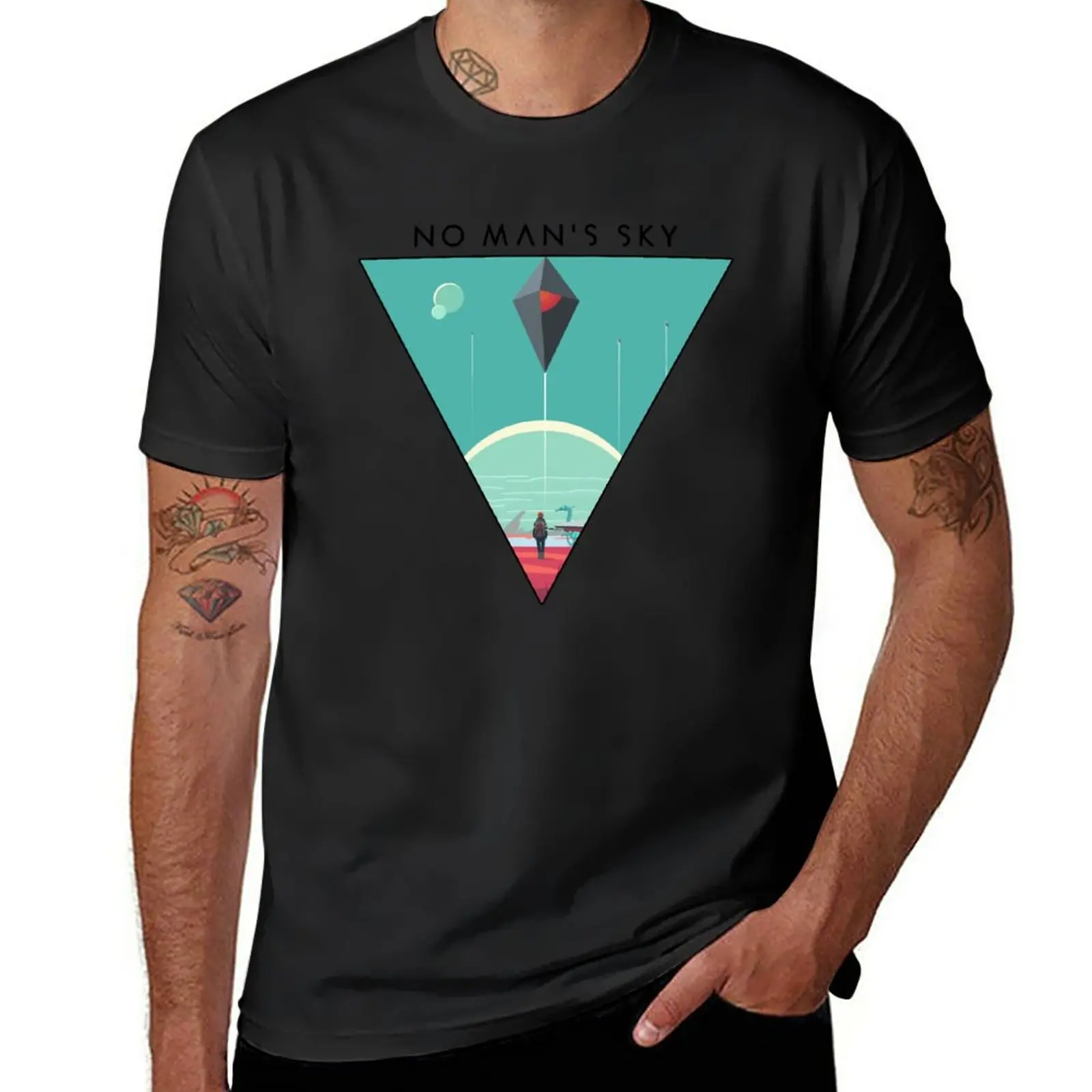 New No Man'S Sky T-Shirt Funny T Shirt Abbigliamento Estetico Plus Size Top T-Shirt Uomo