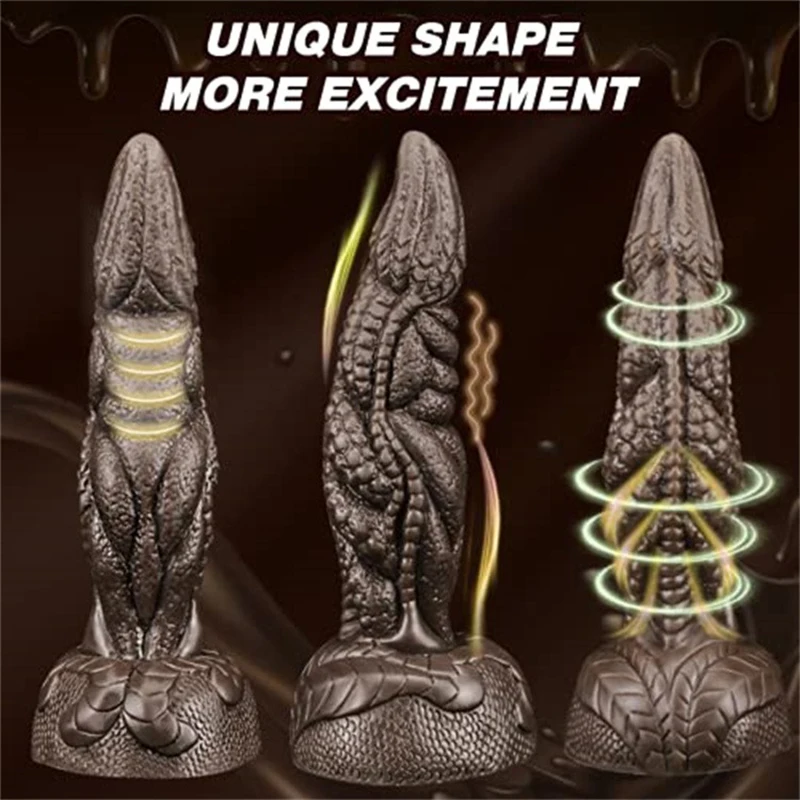 Liquid Silicone Realistic Strong Suction Prostate Massager Dildos Large Butt Plug Animal Monster Dragon Dildo Sex Toys For Women