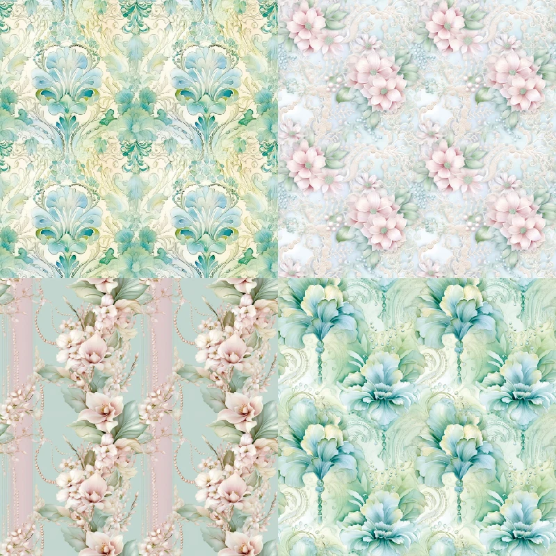 Panalisacraft 빈티지 꽃 스크랩북 종이, 스크랩북 패턴 종이 팩, DIY 공예 배경 종이, 6 X6, 24 매