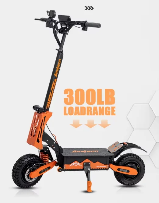 Arwibon GT08 discount 5600W dual motor off-road electric scooter China warehouse 2-wheel 11-inch off-road tire adult scooter