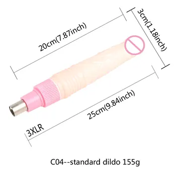 Fredorch Sex machine accessories 3XLR Connector big Dildo Skin color dildo vibrating dildo bendable dildo heated dildo 5
