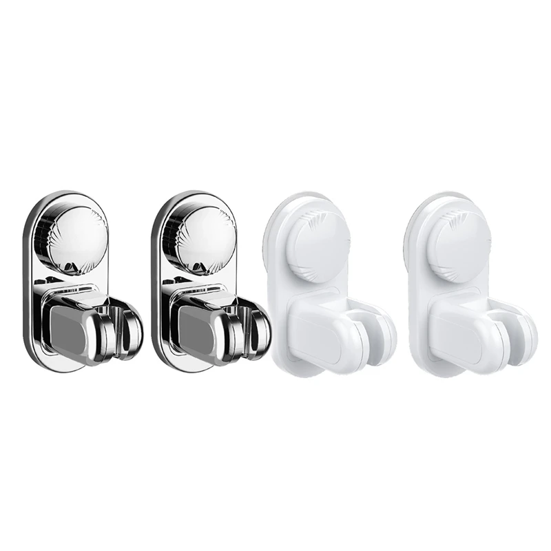 

2 настенных кронштейна для душа, регулируемый держатель на присоске для ванной комнаты, душевая головка, основание для душа, 5 углов, регулируемый, серебристый, прочный