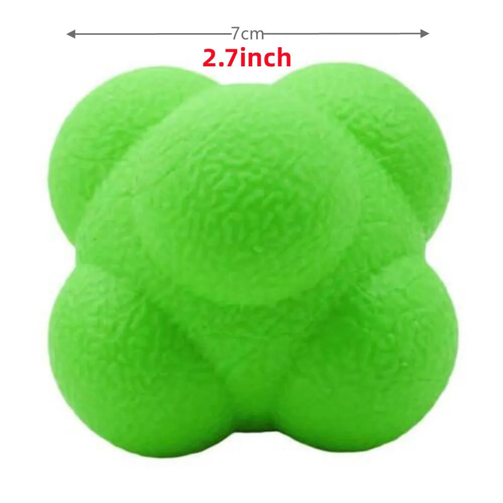 Hexagonal Reaction Ball Toy Speed Agility Training Silicone Ball Coordination Reflex Sports Fitness Training Ball for Child Adul 6