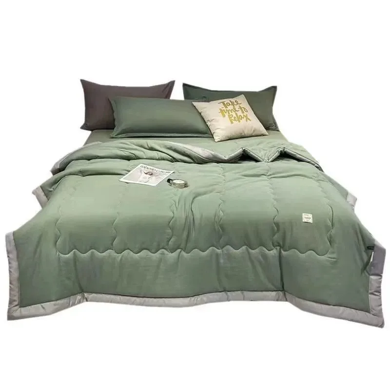 Lightweight Summer Quilt With Cooling Fabric Home Double Sides Throw Blanket For Bed  Air Condition Comforter Monther Gift